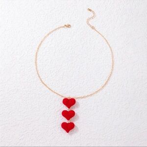 🛍️red heart necklace